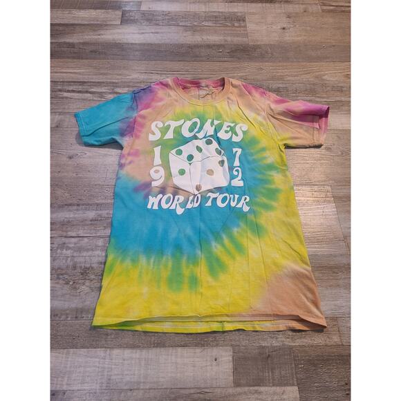 The rolling stones small women's world tee tie dye tee - Picture 1 of 7